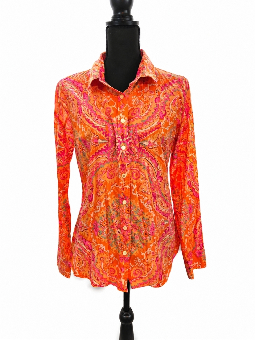 J. Crew Paisley Button-Down Blouse